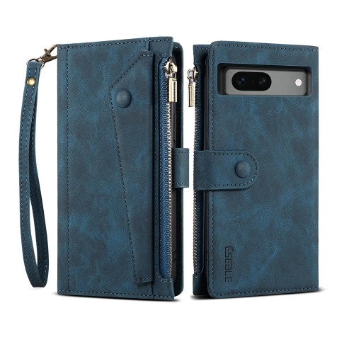 For Google Pixel 7a ESEBLE Retro Frosted RFID Flip Leather Phone Case(Dark Green) For Google Pixel 7a ESEBLE Retro Frosted RFID Flip Leather Phone Case(Dark Green)