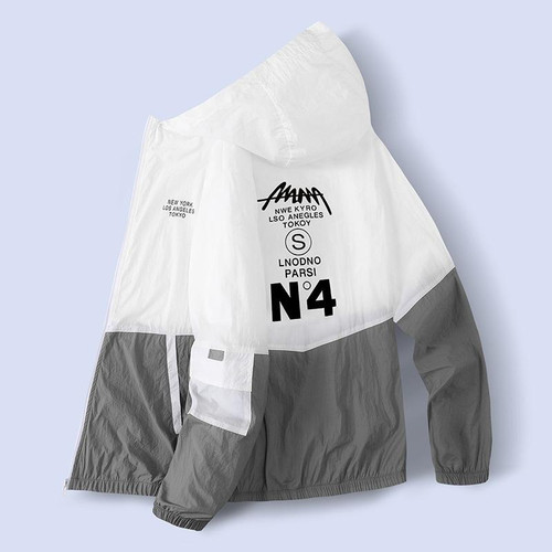 Summer Men and Women Thin Casual Hoodie Sun Protection Clothing, Size:XXXL(603-Light Grey)