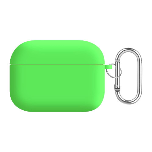 For AirPods Pro PC Lining Silicone Bluetooth Earphone Protective Case(Fluorescent Green)