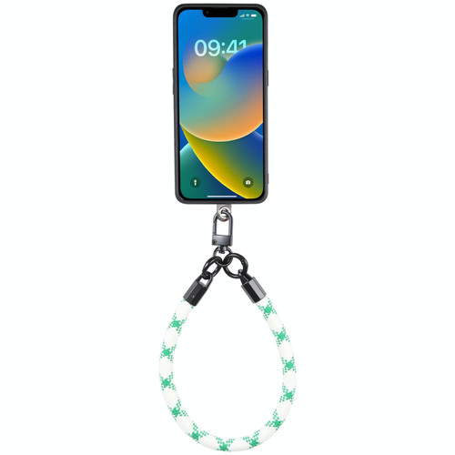 Universal Phone Short Lanyard(White + Green)