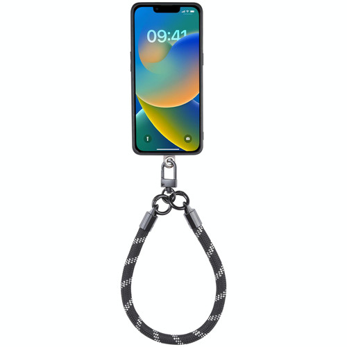 Universal Phone Short Lanyard(Black + White)