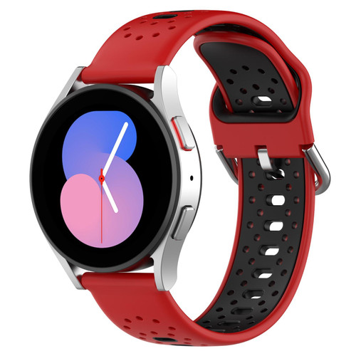For Honor Magic Watch2 42mm 20mm Breathable Two-Color Silicone Watch Band(Red+Black) For Honor Magic Watch2 42mm 20mm Breathable Two-Color Silicone Watch Band(Red+Black)