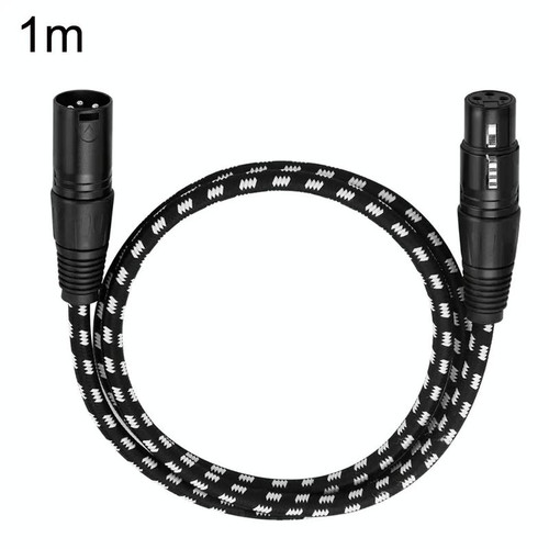 KN006 1m Male To Female Canon Line Audio Cable Microphone Power Amplifier XLR Cable(Black)
