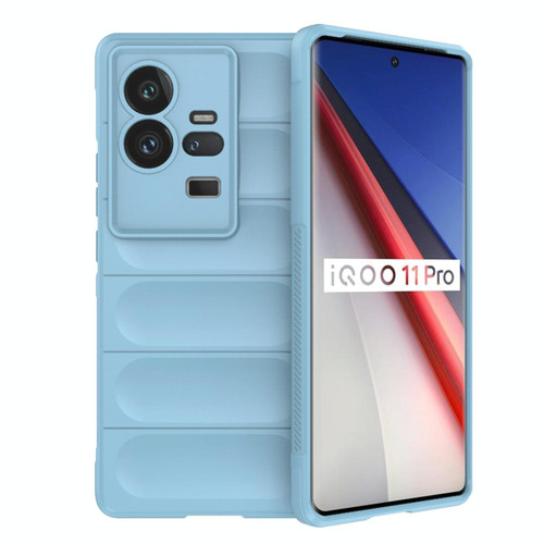 For vivo iQOO 11 Pro 5G Magic Shield TPU + Flannel Phone Case(Light Blue)