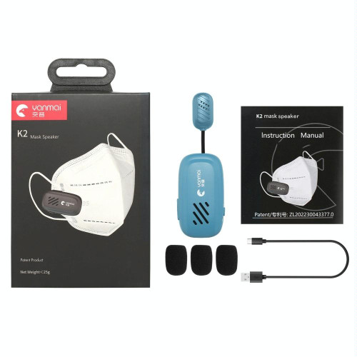 Yanmai K2 Portable Mini Wireless Bluetooth Lapel Microphone(Blue)