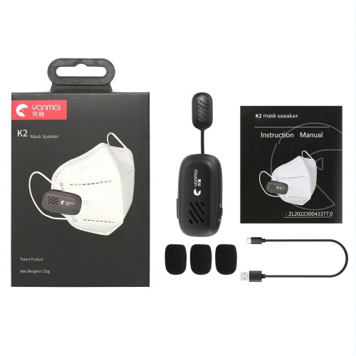 Yanmai K2 Portable Mini Wireless Bluetooth Lapel Microphone(Black)