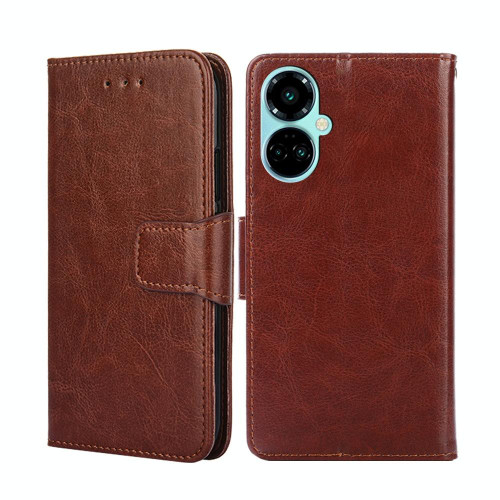 For Tecno Camon 19 / 19 Pro Crystal Texture Leather Phone Case(Brown) For Tecno Camon 19 / 19 Pro Crystal Texture Leather Phone Case(Brown)