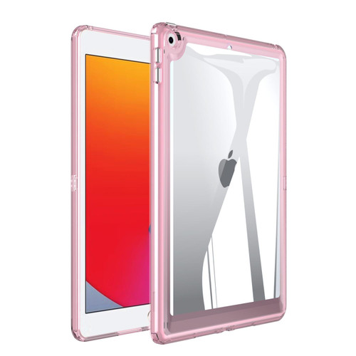 For iPad 9.7 2018 / 2017 Transparent Acrylic Tablet Case(Pink)