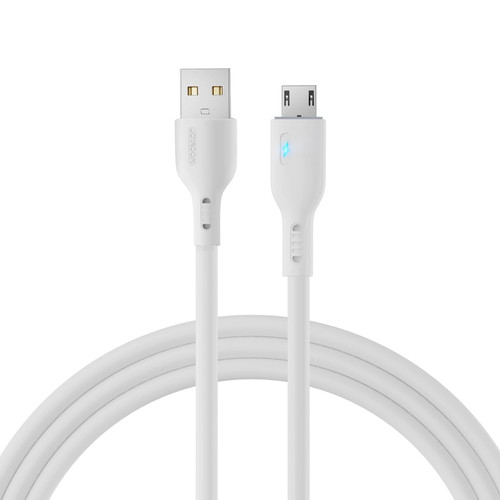 JOYROOM S-UM018A13 2.4A USB to Micro USB Fast Charging Data Cable, Length:1.2m(White)