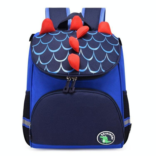 Kindergarten Children Cute Cartoon Backpack School Bag(Sapphire Dinosaur)