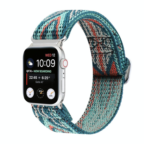 For Apple Watch Ultra 49mm&Watch Ultra 2 49mm / Series 9&8&7 45mm / SE 3&SE 2&6&SE&5&4 44mm / 3&2&1 42mm Buckle Elastic Nylon Watch Band(Blue) For Apple Watch Ultra 49mm&Watch Ultra 2 49mm / Series 9&8&7 45mm / SE 3&SE 2&6&SE&5&4 44mm / 3&2&1 42mm Buckle Elastic Nylon Watch Band(Blue)