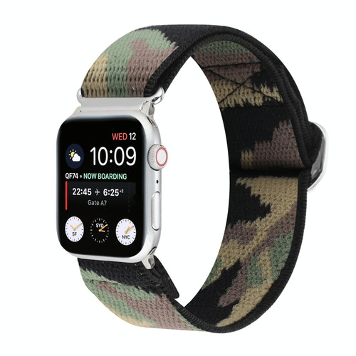 For Apple Watch Ultra 49mm&Watch Ultra 2 49mm / Series 9&8&7 45mm / SE 3&SE 2&6&SE&5&4 44mm / 3&2&1 42mm Buckle Elastic Nylon Watch Band(Grey) For Apple Watch Ultra 49mm&Watch Ultra 2 49mm / Series 9&8&7 45mm / SE 3&SE 2&6&SE&5&4 44mm / 3&2&1 42mm Buckle Elastic Nylon Watch Band(Grey)