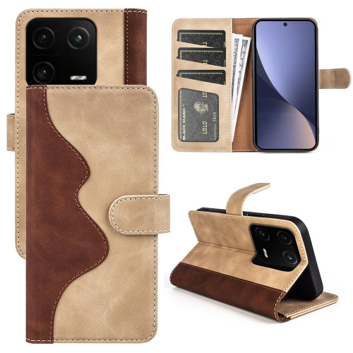 For Xiaomi 13 Pro Stitching Horizontal Flip Leather Phone Case(Yellow)
