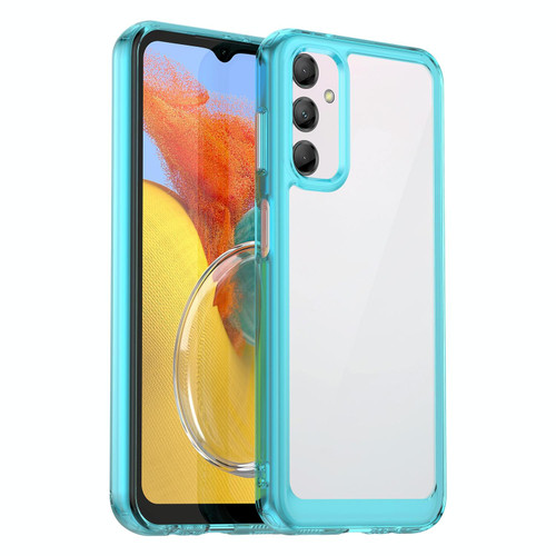 For Samsung Galaxy M14 5G Colorful Series Acrylic + TPU Phone Case(Transparent Blue)