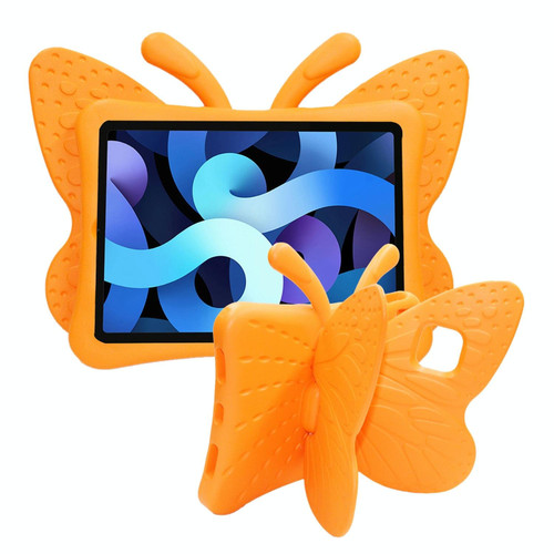 For iPad 10th Gen 10.9 2022 Butterfly Bracket Style EVA Children Shockproof Tablet Protective Case(Orange)
