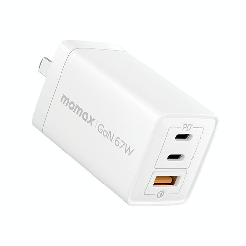 MOMAX UM30 PD 67W Fast Charger Power Adapter, CN Plug(White)