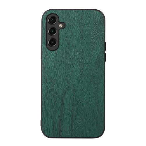 For Samsung Galaxy A24 4G Wood Texture PU Phone Case(Green) For Samsung Galaxy A24 4G Wood Texture PU Phone Case(Green)