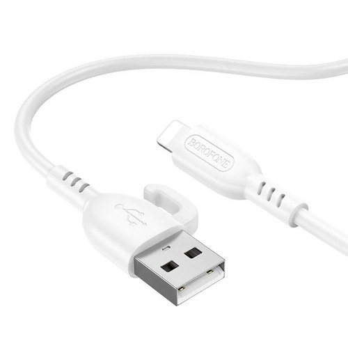 Borofone BX91 USB to 8 Pin Symbol 2.4A Charging Data Cable, Length:1m(White)