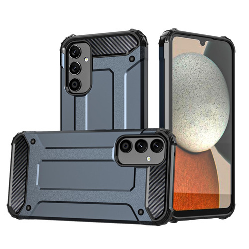 For Samsung Galaxy A34 5G Magic Armor TPU Hard PC Phone Case(Navy Blue)