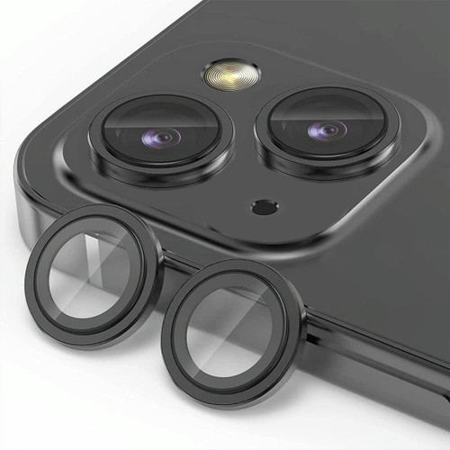 For iPhone 14 / 14 Plus ENKAY AR Anti-reflection Camera Lens Glass Full Film(Black)