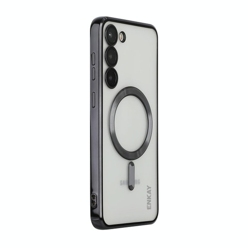 For Samsung Galaxy S23+ 5G ENKAY Electroplated MagSafe Shockproof TPU Phone Case with Lens Film(Black) For Samsung Galaxy S23+ 5G ENKAY Electroplated MagSafe Shockproof TPU Phone Case with Lens Film(Black)