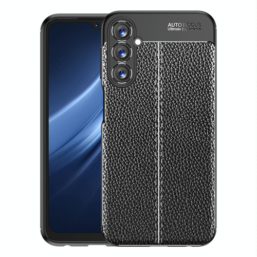 For Samsung Galaxy A24 4G Litchi Texture Shockproof TPU Phone Case(Black) For Samsung Galaxy A24 4G Litchi Texture Shockproof TPU Phone Case(Black)