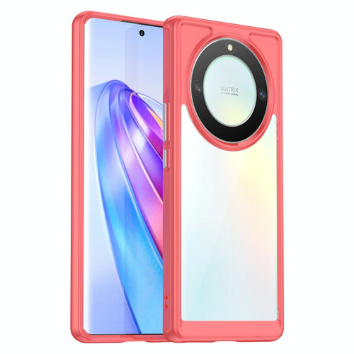 For Honor X9A Colorful Series Acrylic + TPU Phone Case(Red) For Honor X9A Colorful Series Acrylic + TPU Phone Case(Red)