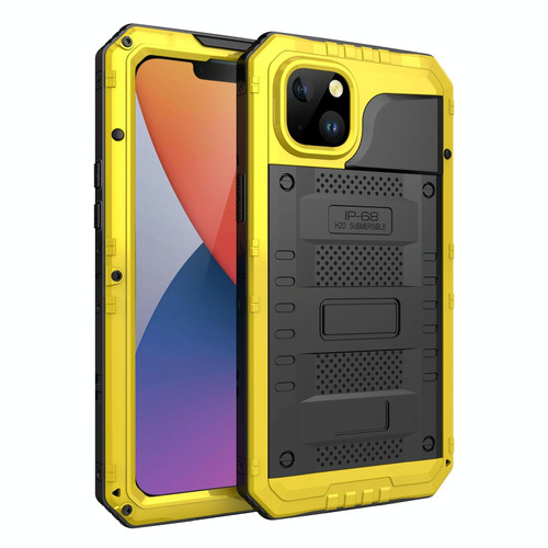 For iPhone 14 RedPepper Wolf 360 Full Body Rugged Waterproof Phone Case(Yellow)