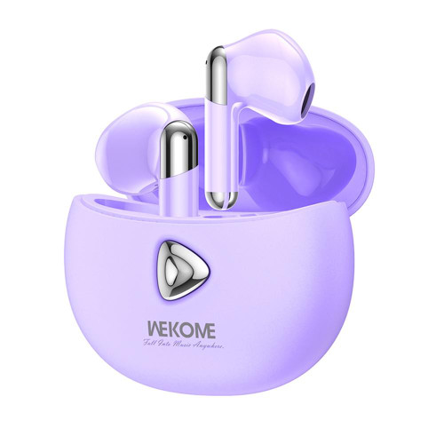 WK V53 Dot Color Series TWS Wireless Bluetooth Noise Canceling Earphones (Purple)