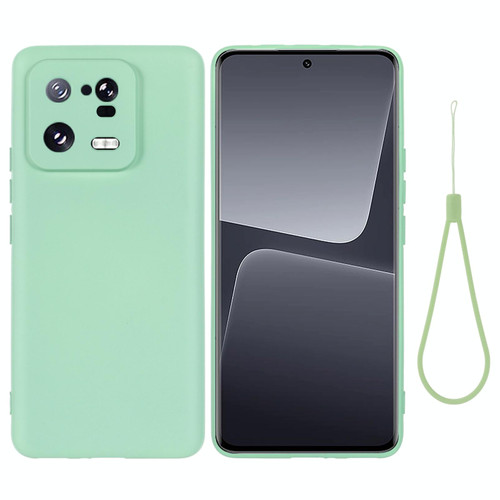 For Xiaomi 13 Pro Pure Color Liquid Silicone Shockproof Phone Case(Green) For Xiaomi 13 Pro Pure Color Liquid Silicone Shockproof Phone Case(Green)