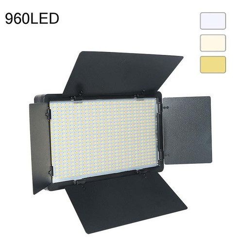 E800 3-color Temperature 40W 3200K-5600K LED Flat Panel Lights Live Broadcast Fill Light,EU Plug