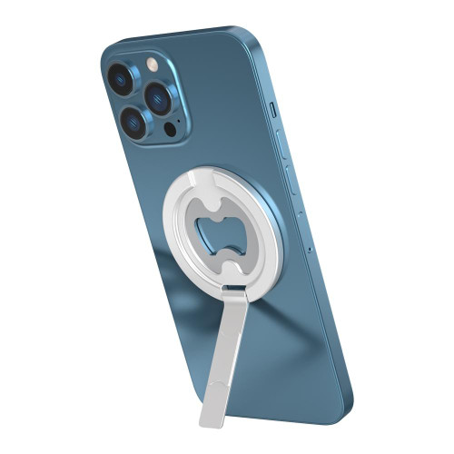 R-JUST SJ20-2 Zinc Alloy Magnetic Bottle Opener Cellphone Holder Without No Trace Sticker (Silver)