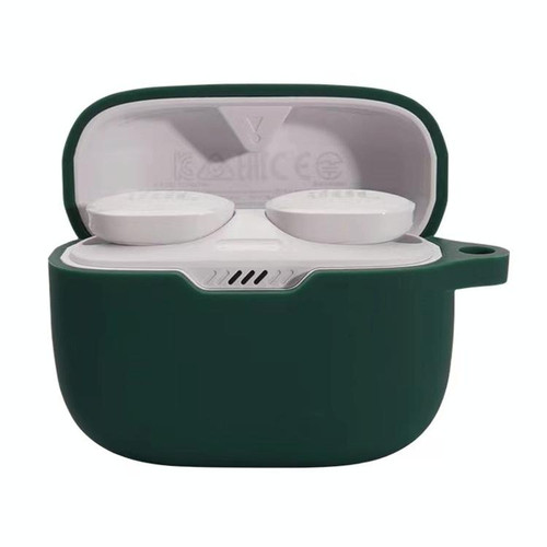 For JBL T230NC TWS Wireless Earphone Silicone Protective Case(Dark Green)