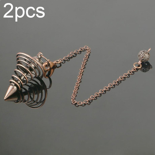 C57310 2pcs Metal Pendulum Spiral Cone Necklace Divination Spiral Cone Pendant(Bronze) C57310 2pcs Metal Pendulum Spiral Cone Necklace Divination Spiral Cone Pendant(Bronze)