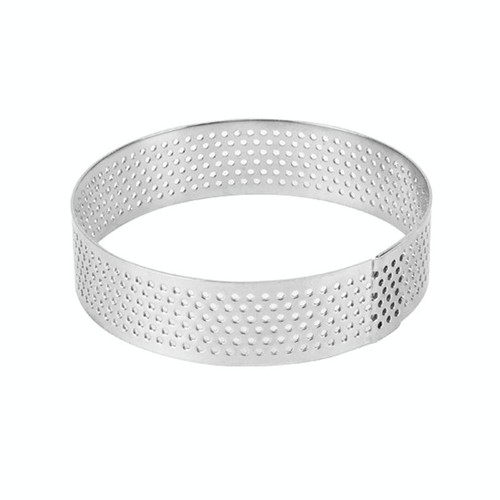 BN1006 Stainless Steel Mousse Circle Thickened Perforated Cake Mold DIY Baking Tools, Specification: Round 2.7 inches