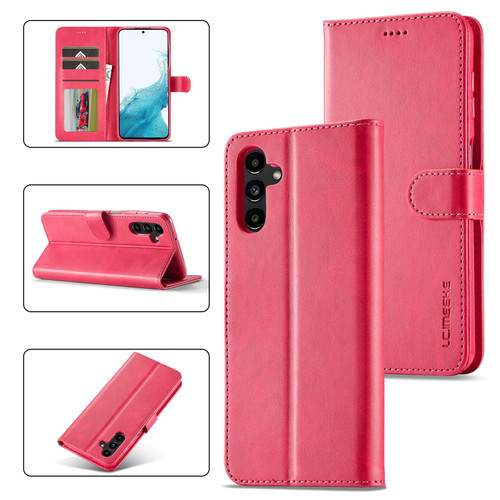 For Samsung Galaxy A34 5G LC.IMEEKE Calf Texture Leather Phone Case(Red)