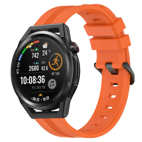 For Huawei Watch GT Runner 22mm Concave Striped Slicone Watch Band(Orange) For Huawei Watch GT Runner 22mm Concave Striped Slicone Watch Band(Orange)