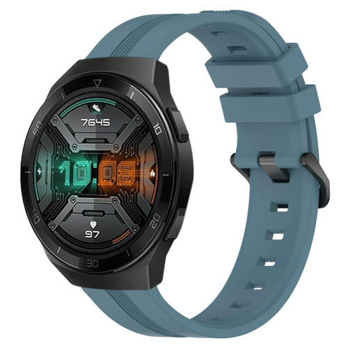 For Huawei Watch GT 2E 22mm Concave Striped Slicone Watch Band(Rock Cyan) For Huawei Watch GT 2E 22mm Concave Striped Slicone Watch Band(Rock Cyan)