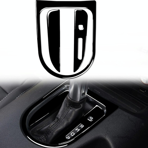 For Ford Mustang 2015-2020 Car Right Drive Gear Panel Frame Decorative Sticker Set(Black)