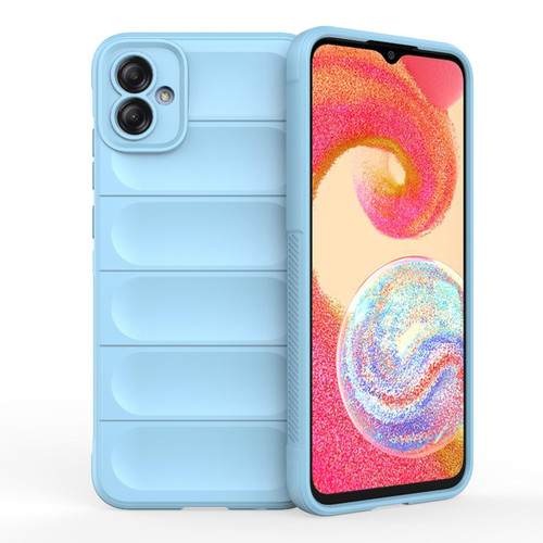 For Samsung Galaxy A04e 4G Magic Shield TPU + Flannel Phone Case(Light Blue)