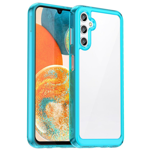 For Samsung Galaxy A14 4G Colorful Series Acrylic + TPU Phone Case(Transparent Blue) For Samsung Galaxy A14 4G Colorful Series Acrylic + TPU Phone Case(Transparent Blue)
