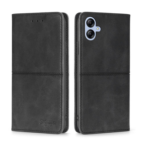 For Samsung Galaxy A04e 4G Cow Texture Magnetic Horizontal Flip Leather Phone Case(Black) For Samsung Galaxy A04e 4G Cow Texture Magnetic Horizontal Flip Leather Phone Case(Black)