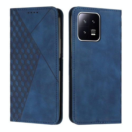 For Xiaomi 13 Diamond Splicing Skin Feel Magnetic Leather Phone Case(Blue)
