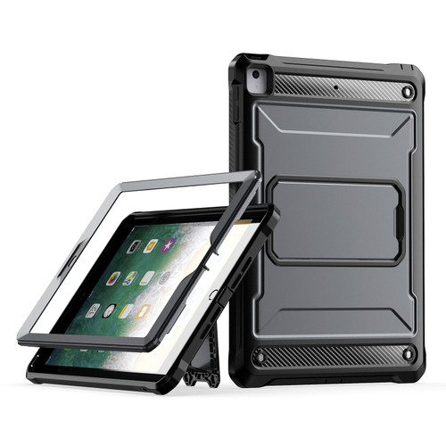 For iPad 9.7 2017/2018 Explorer PC + TPU Tablet Protective Case(Grey)