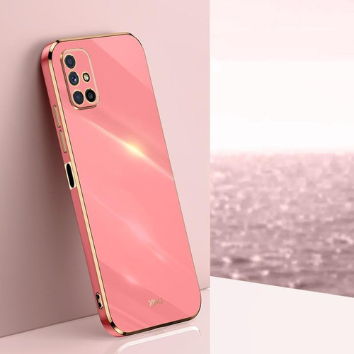 For Samsung Galaxy M51 XINLI Straight Edge 6D Electroplate TPU Phone Case(Hawthorn Red) For Samsung Galaxy M51 XINLI Straight Edge 6D Electroplate TPU Phone Case(Hawthorn Red)