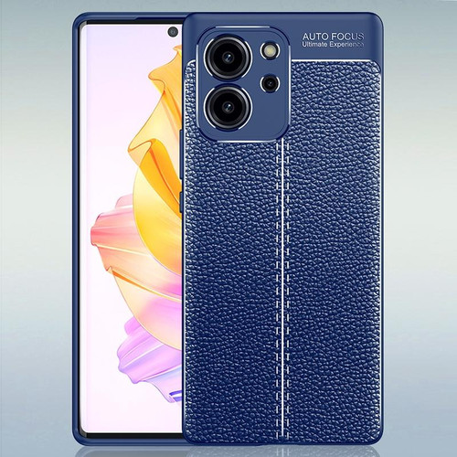 For Honor 80 SE Litchi Texture Shockproof TPU Phone Case(Blue)