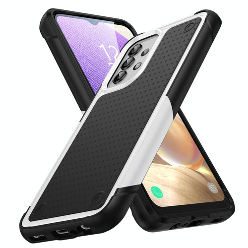 For Samsung Galaxy A32 5G PC + TPU Shockproof Protective Phone Case(White+Black)