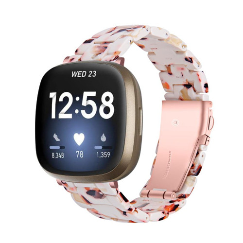 For Fitbit Versa 4 / Sense 2 Universal Resin Watch Band(Nougat)