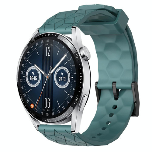 For Huawei Watch GT3 42mm 20mm Football Pattern Solid Color Silicone Watch Band(Rock Cyan) For Huawei Watch GT3 42mm 20mm Football Pattern Solid Color Silicone Watch Band(Rock Cyan)