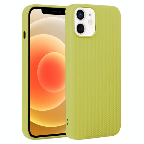 For iPhone 12 Weave Texture Silicone Phone Case(Green)